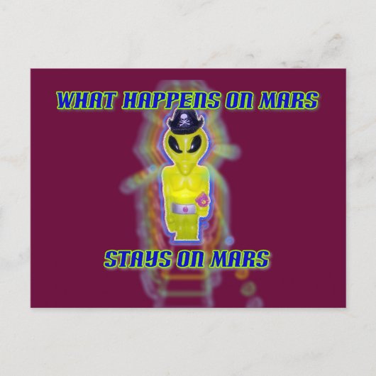 Albert Alien T-Shirt Postkarte (Vorderseite)