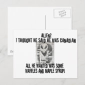 Albert Alien T-Shirt Postkarte (Vorne/Hinten)