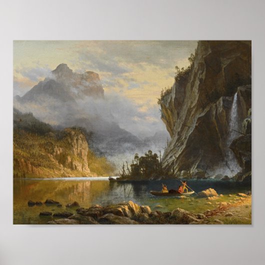 Albert Bierstadt - Amerikanischen Ureinwohner Spea Poster (Vorne)