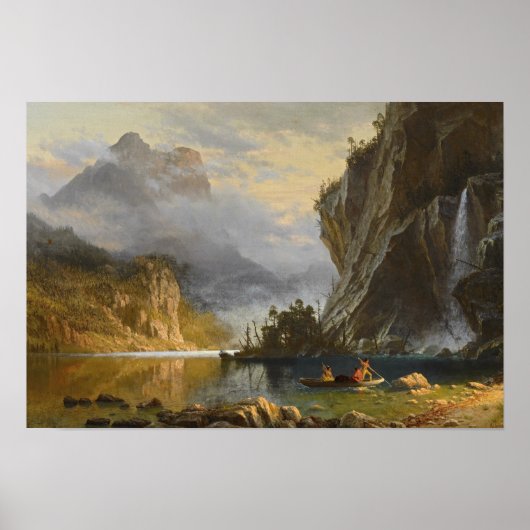 Albert Bierstadt - Amerikanischen Ureinwohner Spea Poster (Vorne)