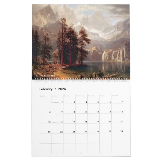 Albert Bierstadt Artwork Kalender (Feb 2026)