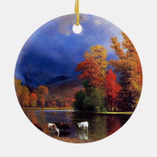 Albert Bierstadt - Auf Saco, Fine Art, Keramik Ornament (Hinten)