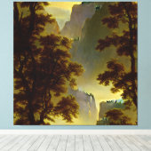 Albert Bierstadt - Blick hinunter ins Yosemite-Tal Leinwanddruck (Insitu (Holzboden))