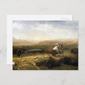Albert Bierstadt Das Letzte des Buffalo Postkarte (Vorne/Hinten)