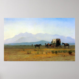 Albert Bierstadt-Der Stagecoach in den Rockies Poster