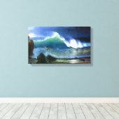 Albert Bierstadt - Die Küste des türkisblauen Meer Leinwanddruck (Insitu (Holzboden))