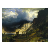 Albert Bierstadt - Ein Sturm im Rocky Mountains Fotodruck (Vorne)