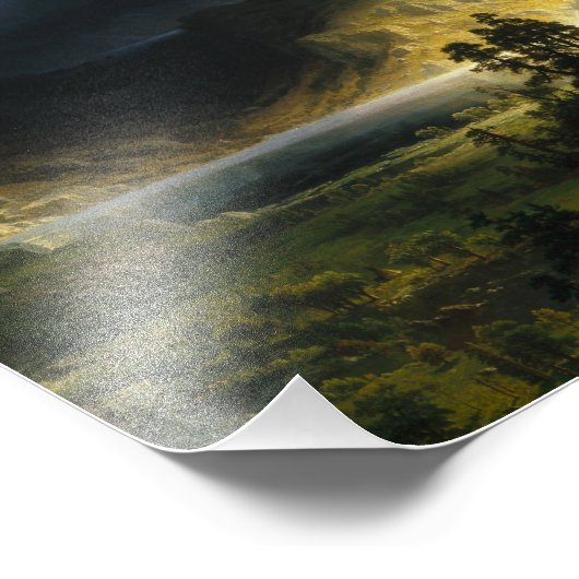 Albert Bierstadt - Ein Sturm im Rocky Mountains Fotodruck (Ecke)