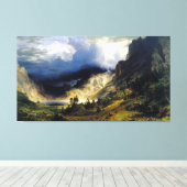 Albert Bierstadt Ein Sturm im Rocky Mountains Leinwanddruck (Insitu (Holzboden))