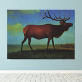 Albert Bierstadt, Elk Leinwanddruck (Insitu (Holzboden))