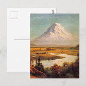 Albert Bierstadt Gemälde, Mount Rainier, Postkarte (Vorne/Hinten)