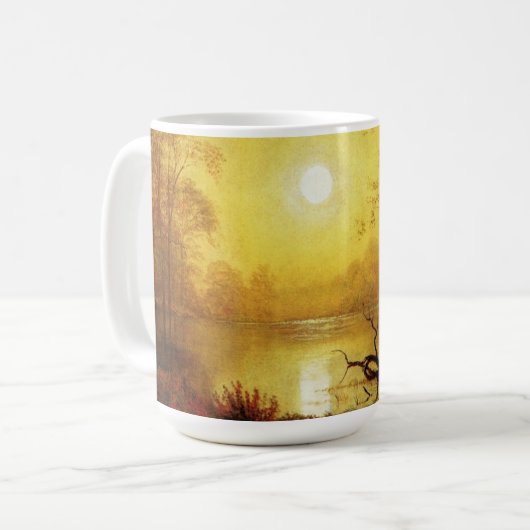 Albert-Bierstadt-Gemälde, Sonnenaufgang, Kaffeetasse (Vorderseite Links)
