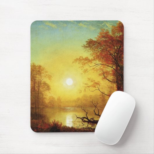 Albert-Bierstadt-Gemälde, Sonnenaufgang, Mousepad (Mit Mouse)