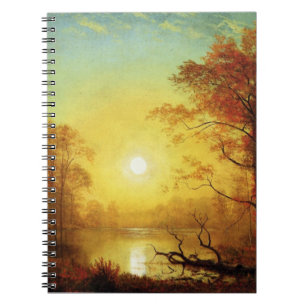 Albert-Bierstadt-Gemälde, Sonnenaufgang, Notizblock