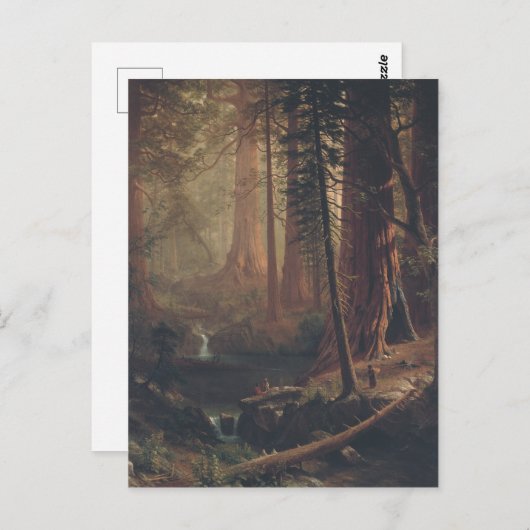 Albert Bierstadt Giant Redwood Trees of California Postkarte (Vorne/Hinten)