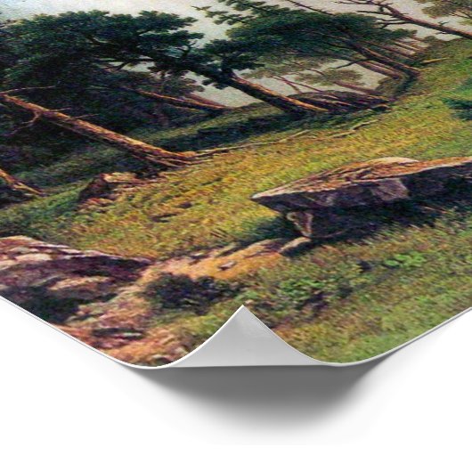 Albert Bierstadt-Half Dome in Yosemite Poster (Ecke)