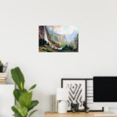 Albert Bierstadt-Half Dome in Yosemite Poster (Heimbüro)