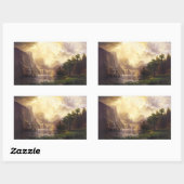 Albert Bierstadt im Gebirgsaufkleber Rechteckiger Aufkleber (Blatt)