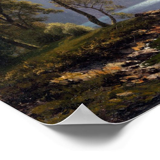 Albert Bierstadt Im Sierras Lake Tahoe Poster (Ecke)