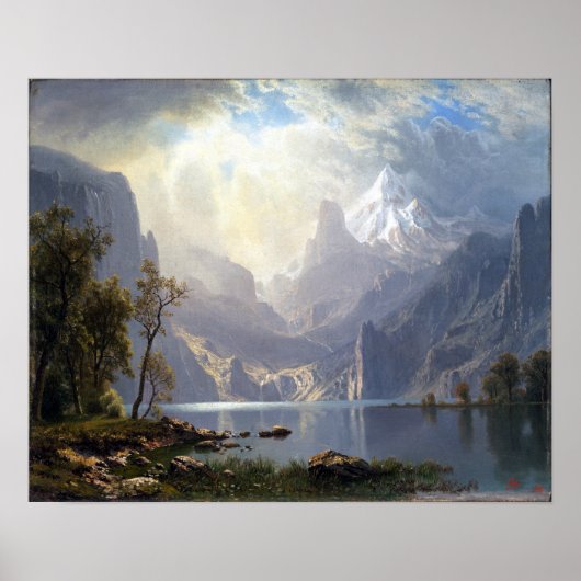 Albert Bierstadt Im Sierras Lake Tahoe Poster (Vorne)