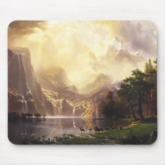 Albert Bierstadt in der Gebirgsmausunterlage Mousepad (Vorne)