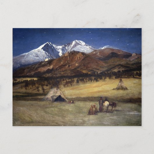 Albert Bierstadt Indian Encampment Postkarte (Vorderseite)
