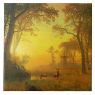 Albert Bierstadt Licht im Wald Fliese
