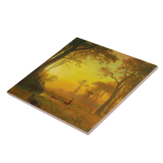 Albert Bierstadt Light im Wald Fliese (Seite)