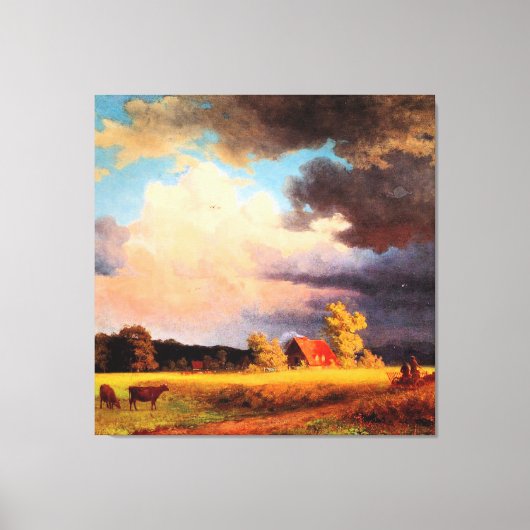 Albert Bierstadt Malerei, Bayerische Landschaft Leinwanddruck (Vorderseite)