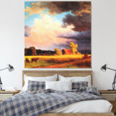 Albert Bierstadt Malerei, Bayerische Landschaft Leinwanddruck (Insitu (Schlafzimmer))