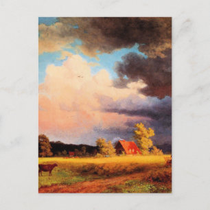 Albert Bierstadt Malerei, Bayerische Landschaft Postkarte