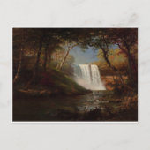 Albert Bierstadt Malerei Wald Wasserfall Destiny Postkarte (Vorderseite)