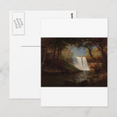 Albert Bierstadt Malerei Wald Wasserfall Destiny Postkarte (Vorne/Hinten)