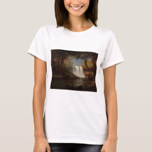 Albert Bierstadt Malerei Wald Wasserfall Destiny T-Shirt