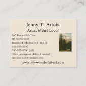 Albert Bierstadt Malerschnee im Hochland Visitenkarte (Rückseite)