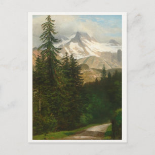Albert Bierstadt malt Schnee im Hochland Postkarte