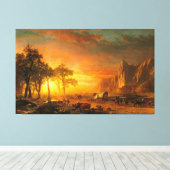 ALBERT BIERSTADT - Migranten, die die Ebenen überq Leinwanddruck (Insitu (Holzboden))