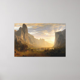 Albert Bierstadt mit Blick hinunter ins Yosemite-T Leinwanddruck