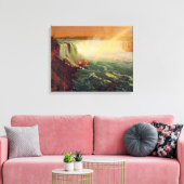 Albert Bierstadt, Niagara Falls. Leinwanddruck (Insitu (Wohnzimmer))