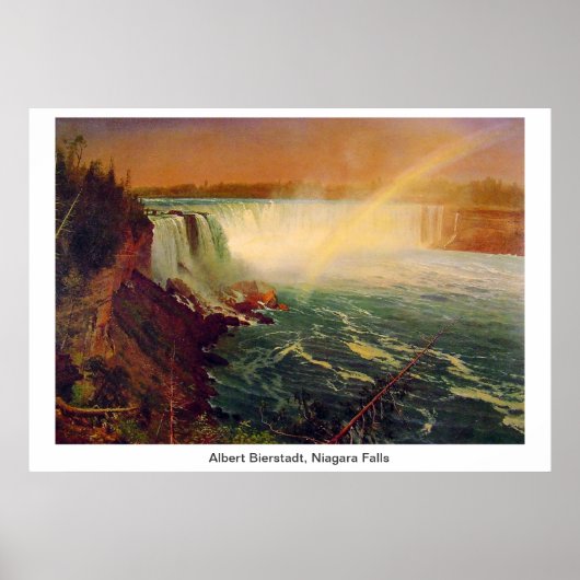 Albert Bierstadt, Niagara Falls. Poster (Vorne)