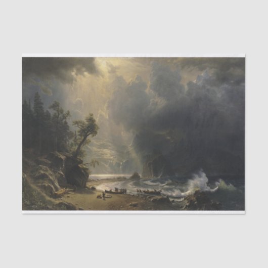 Albert Bierstadt Puget Sound an der Pazifikküste Seidenpapier (Vorderseite)