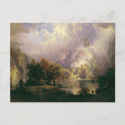 Albert Bierstadt - Rocky Mountains Landschaft Postkarte (Vorderseite)