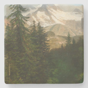 Albert Bierstadt Schnee im Hochland malen Steinuntersetzer