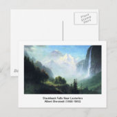 Albert Bierstadt, Staubbach, in der Nähe von Laute Postkarte (Vorne/Hinten)