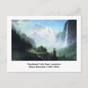 Albert Bierstadt, Staubbach, in der Nähe von Laute Postkarte