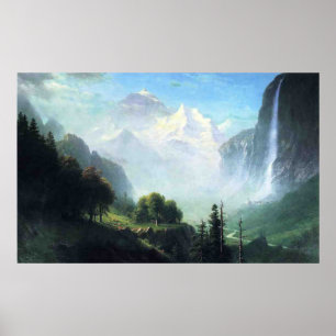 Albert Bierstadt staubbach liegt in der Nähe von L Poster
