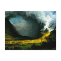 Albert Bierstadt Storm im Gebirge Postkarte