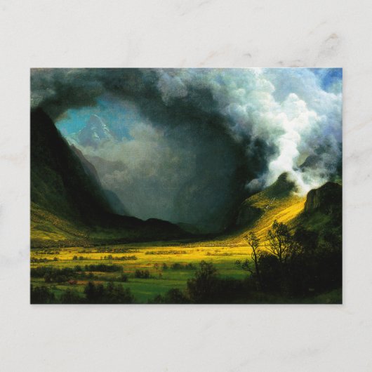 Albert Bierstadt Storm im Gebirge Postkarte (Vorderseite)