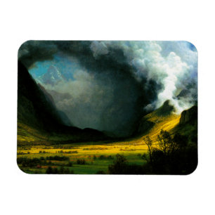 Albert Bierstadt Sturm im Magnet der Berge