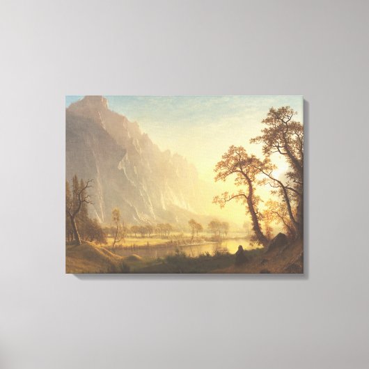 Albert Bierstadt Sunrise Yosemite Valley Malerei Leinwanddruck (Vorderseite)